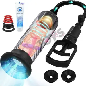Penis Vacuum Pump for Men – Manual Penis Pump with 3 Suction Sleeves