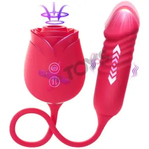 MOOLIGIRL Rose Thrusting G Spot Vibrator – 10 Sucking Modes
