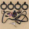 UTIMI Male Chastity Cage – 4 Size Rings & Hidden Lock thumbnail