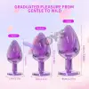 3 PCS Metal Crystal Butt Plug Set – Purple thumbnail