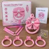 Bow Tie Male Chastity Cage – 4 Rings Pink thumbnail