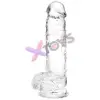 6.4 Inch Small Clear Realistic Dildo with Suction Cup thumbnail